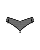 Prześwitujące, czarne stringi