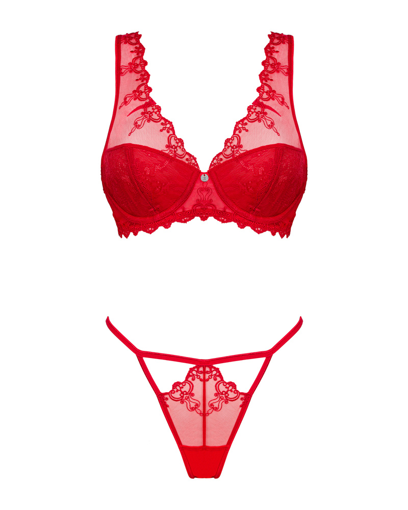 Set di lingerie rosso