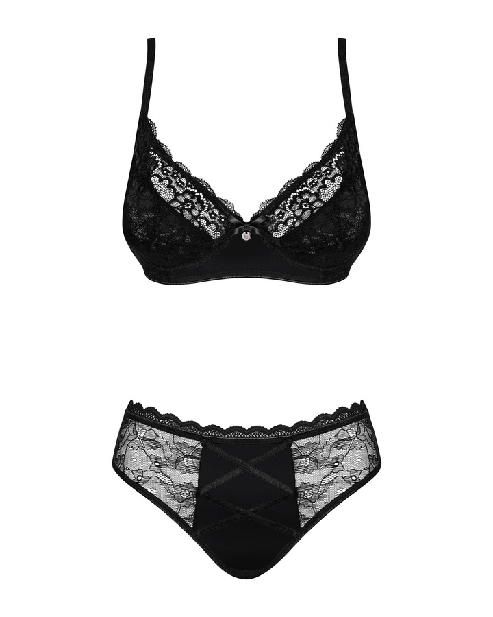Black, lacy lingerie set