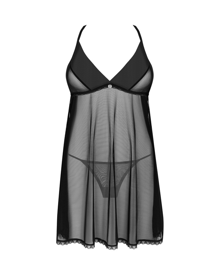 Prześwitująca babydoll i stringi