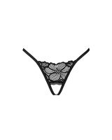 Czarne stringi z otwartym krokiem