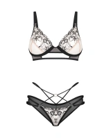 Komplet bielizny zdobiony haftem