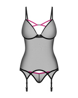 Czarny gorset i stringi