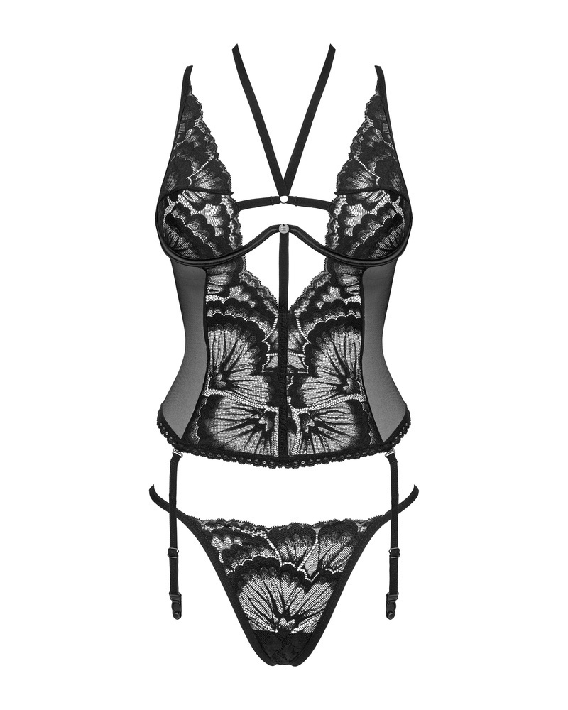 Koronkowy gorset i stringi