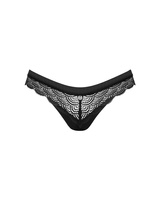 Czarne figi z koronką