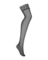 Czarne, koronkowe pończochy