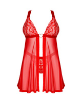 Czerwona babydoll i stringi