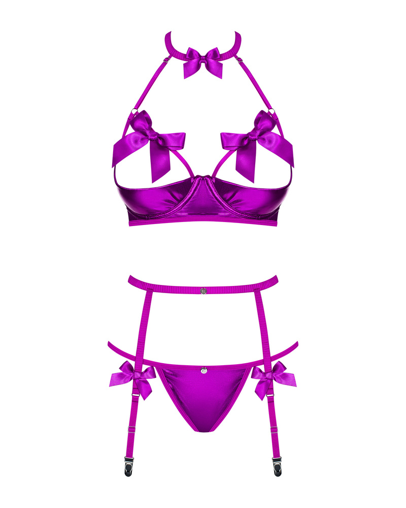 Fioletowy komplet 3-częściowy