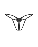 Otwarte stringi z białymi koralikami