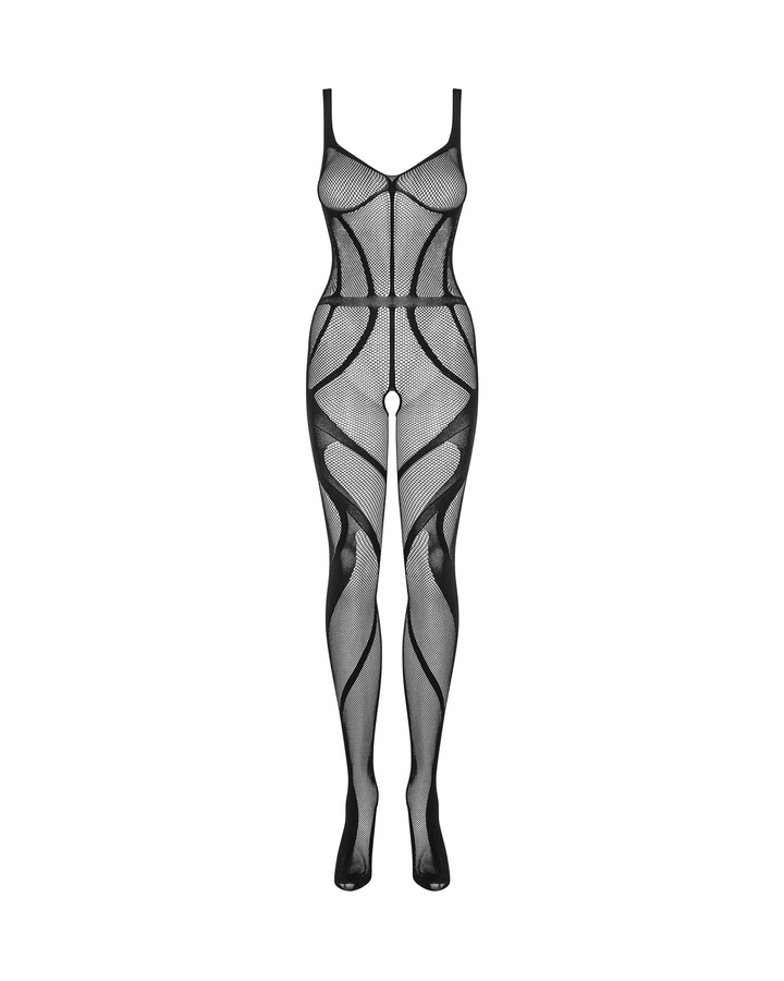 Seksowne, czarne bodystocking