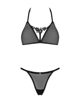 Dwuczęściowy, czarny komplet