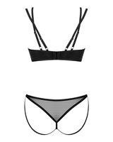 Komplet: czarny biustonosz i stringi