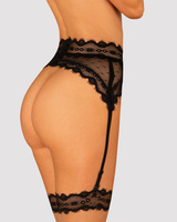 Czarny pas do pończoch