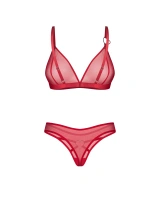 Czerwony komplet z ozdobnym sercem