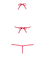 Czerwone body z gipiurowym zdobieniem