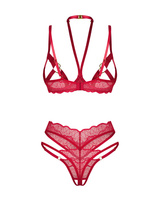 Otwarty, koronkowy komplet