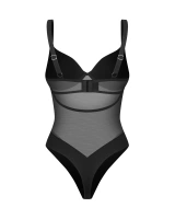 Czarne, klasyczne body z fiszbinami