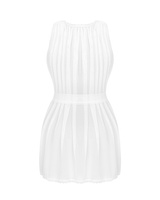 Prześwitujący, biały peniuar