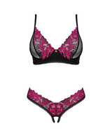 Komplet: biustonosz i otwarte stringi