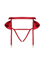 Seksowny, czerwony pas do pończoch