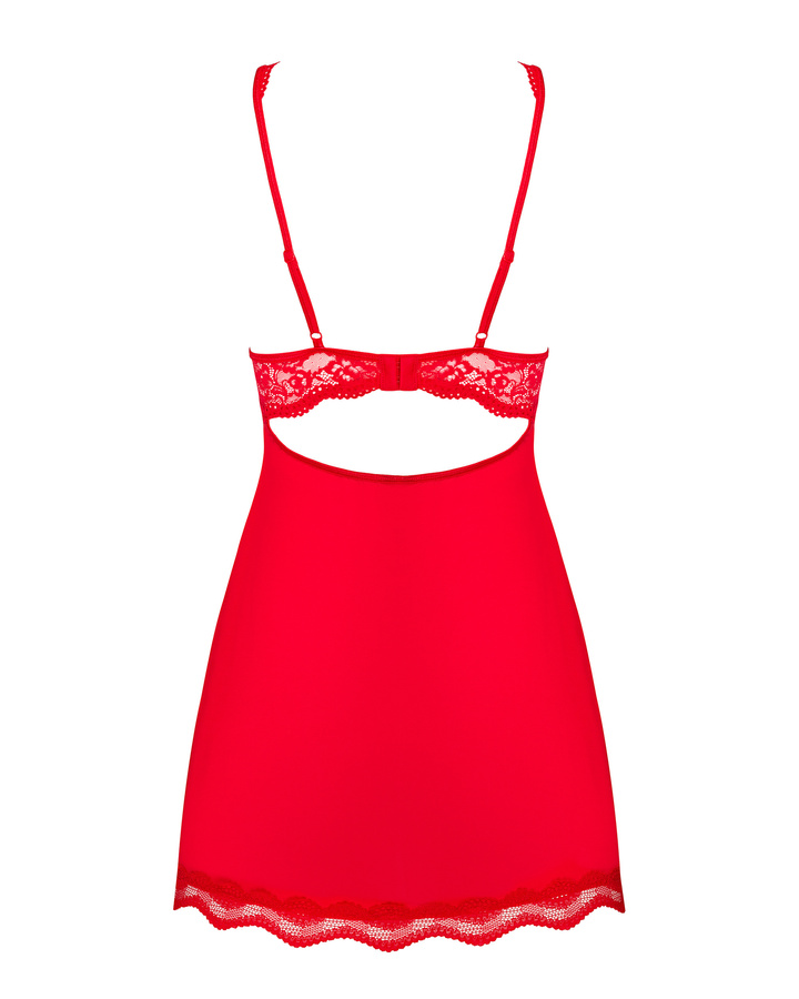 Czerwona babydoll i stringi