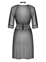 Czarny peniuar i koronkowy choker