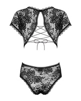 Czarne, koronkowe body