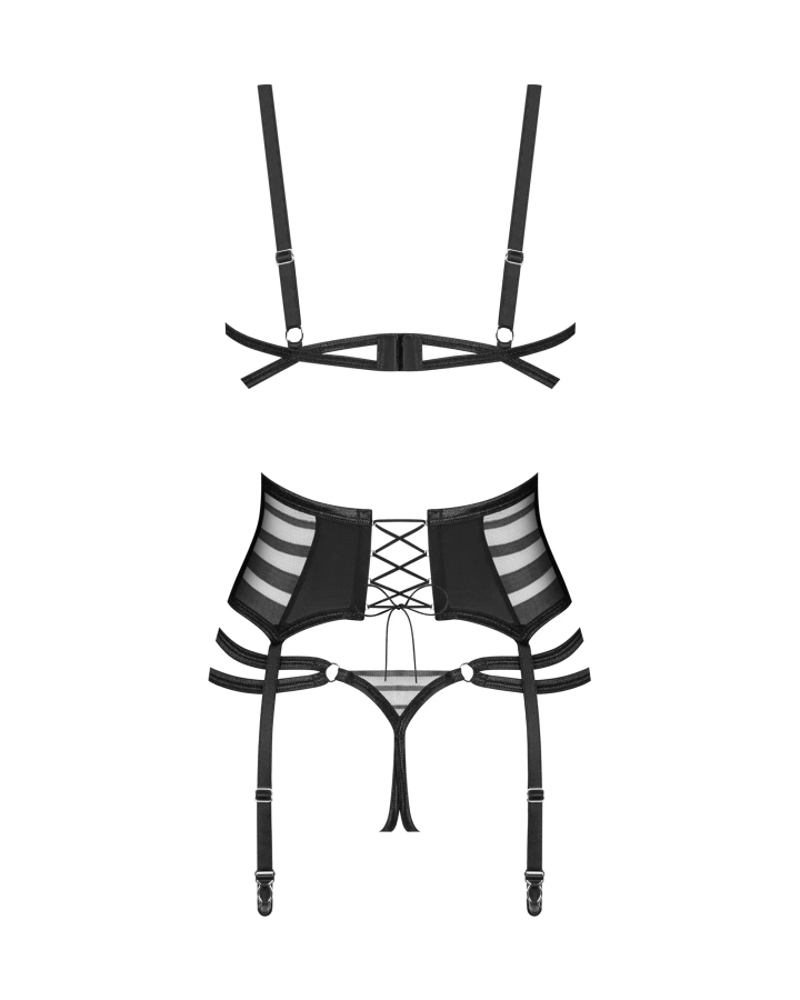 Komplet zdobiony pasami