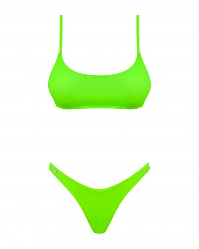 Neonowe zielone bikini