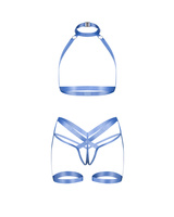 Niebieski komplet uprzęży