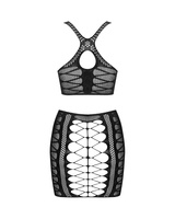 Czarny komplet: top i spódnica