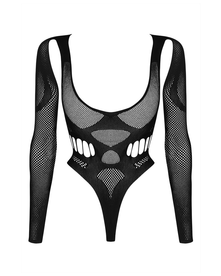 Czarne body z wysokim wycięciem