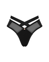 Czarne figi z paskami