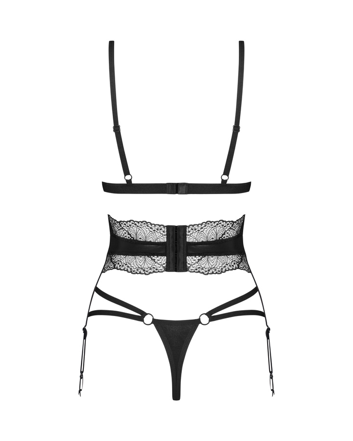 Black set with garter belt