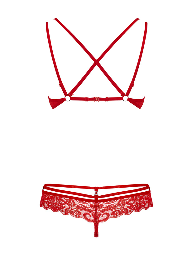 Set rosso: reggiseno e tanga