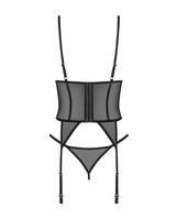 Gorset z detalami w kolorze różowego złota