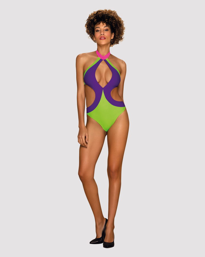 Colorful one-piece swimsuit