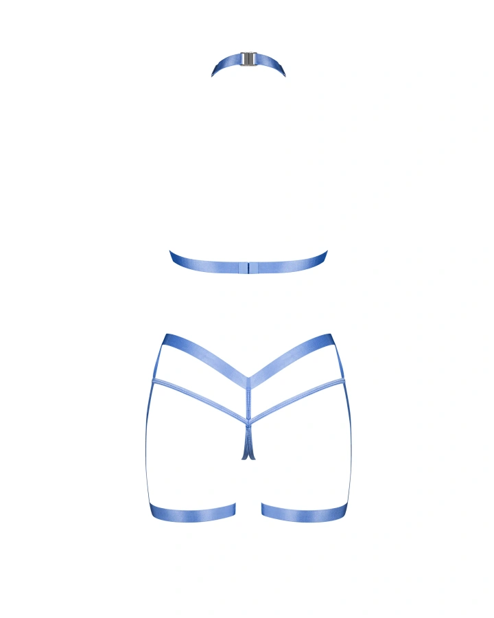 Niebieski komplet uprzęży