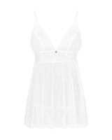 Biała babydoll i stringi