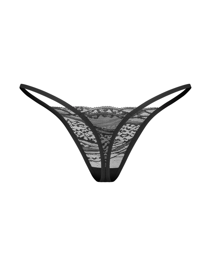 Dwupak czarnych stringów