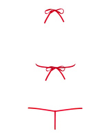 Czerwone body z gipiurowym zdobieniem