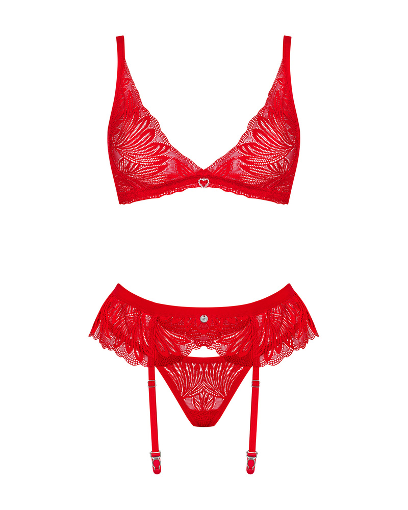 Set rosso con reggicalze