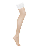 Pończochy z białą koronką