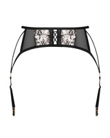 Pas do pończoch z haftowanym tiulem