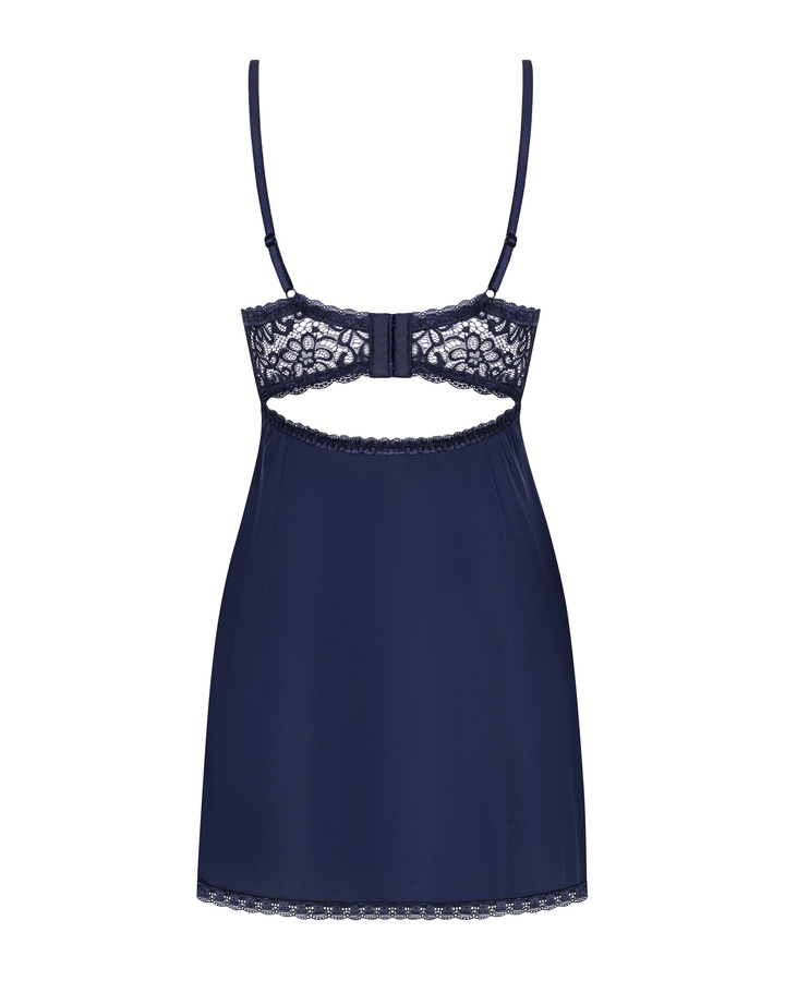 Granatowa babydoll i stringi