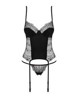 Czarny, koronkowy gorset