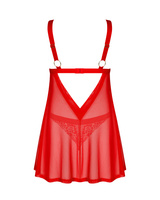 Czerwona babydoll i stringi