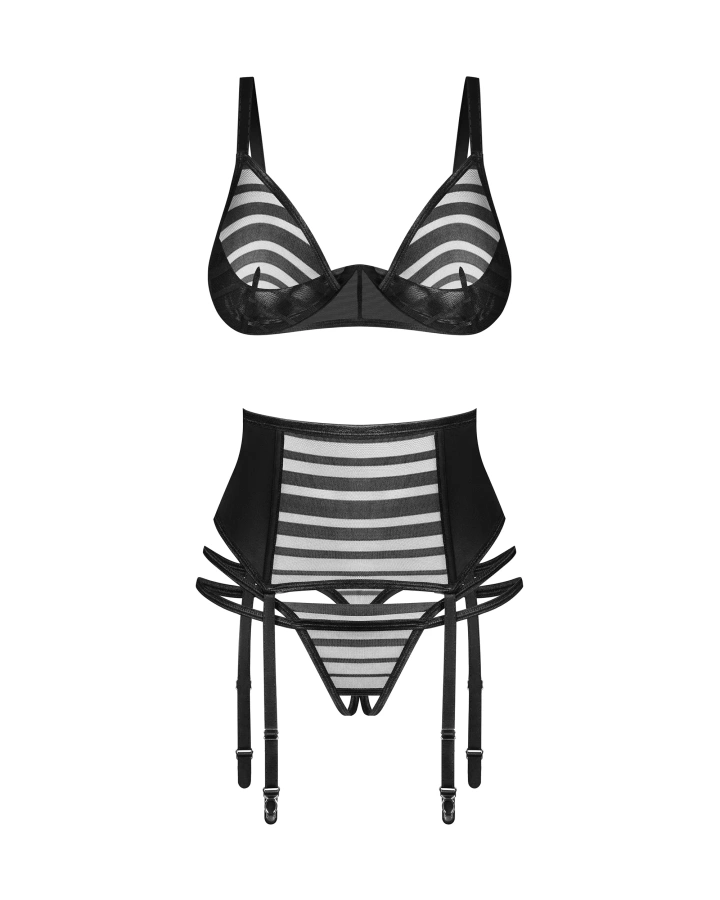 Komplet zdobiony pasami