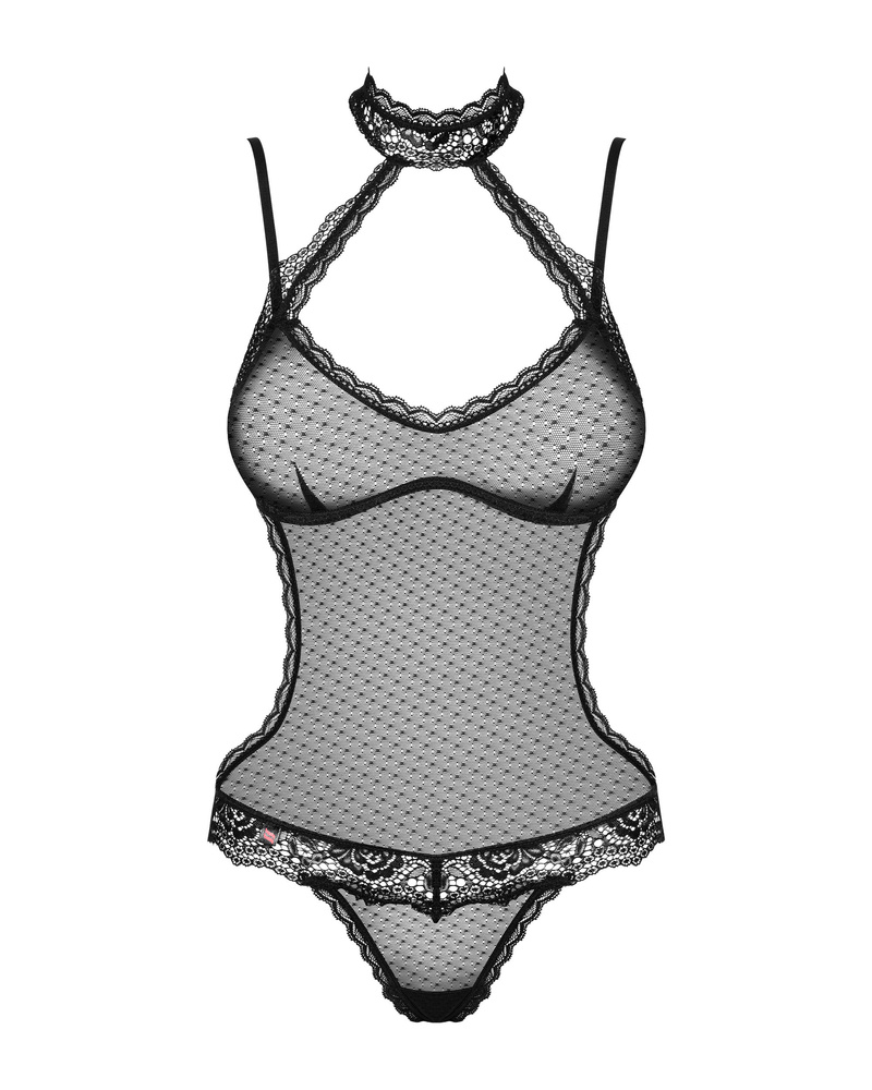 Prześwitujące, czarne body