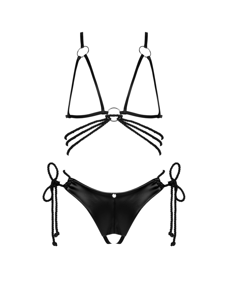 Seksowny, czarny komplet